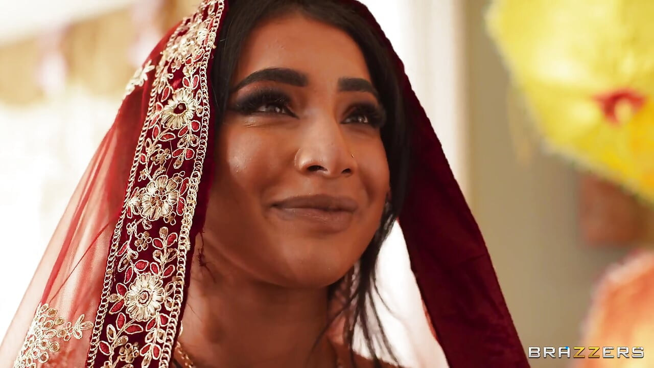 Thumbnail of Yasmina Khan takes two dicks at a wet hot Indian wedding — Brazzers