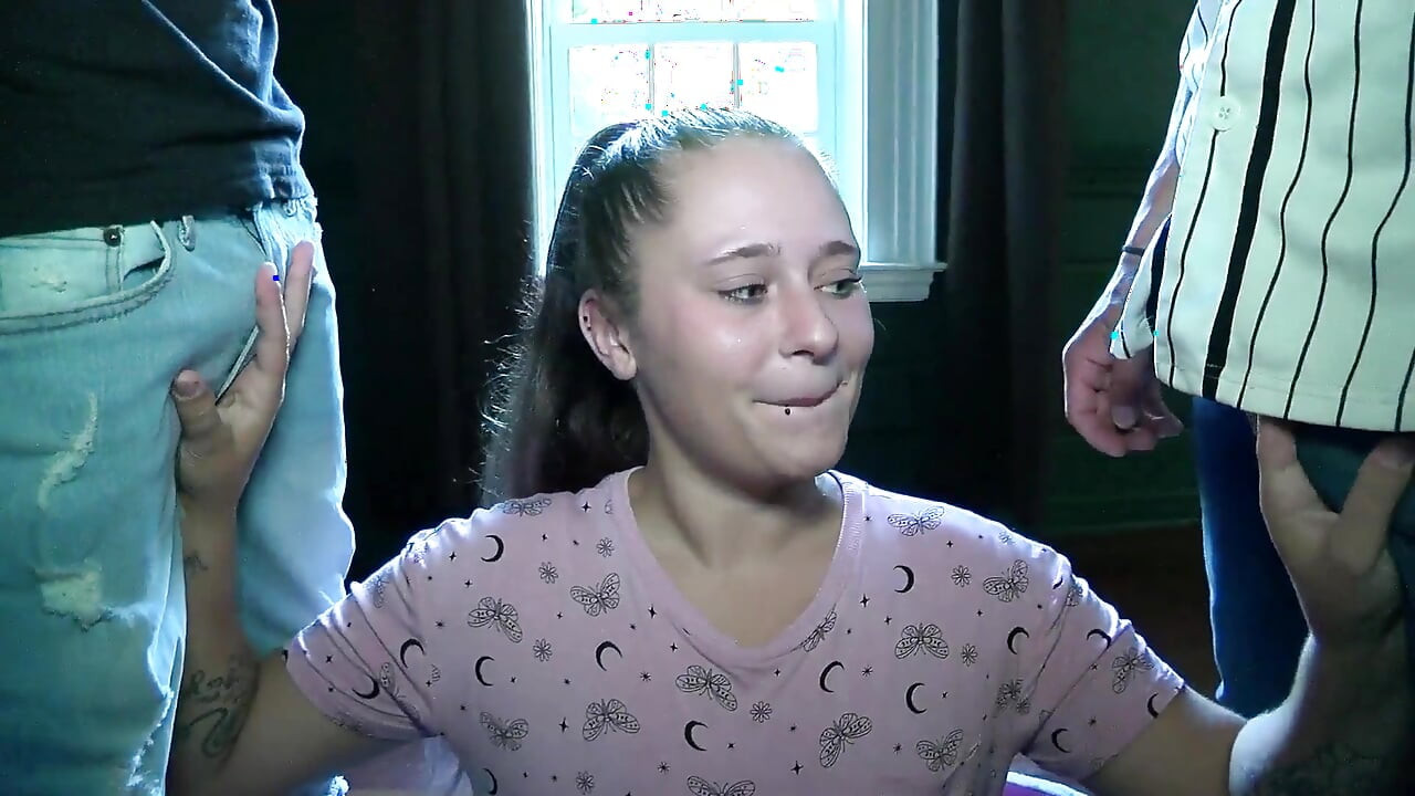 Thumbnail of Creamed at both ends: a blonde BBW and two cocks